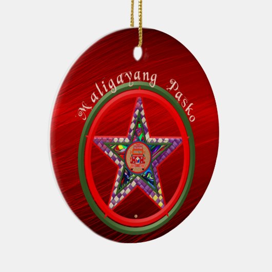 Filipino-kerstparol en Jeepney Keramisch Ornament (Rechts)