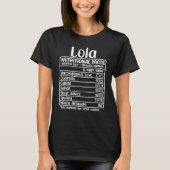 Filipino Lola Grandmother  Nutrition Label Best Lo T-shirt (Voorkant)