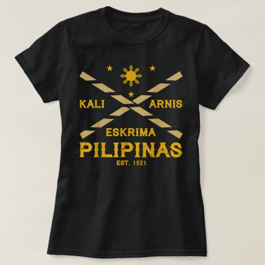Filipino Martial Art Eskrima Kali Arnis T-shirt (Design voorkant)
