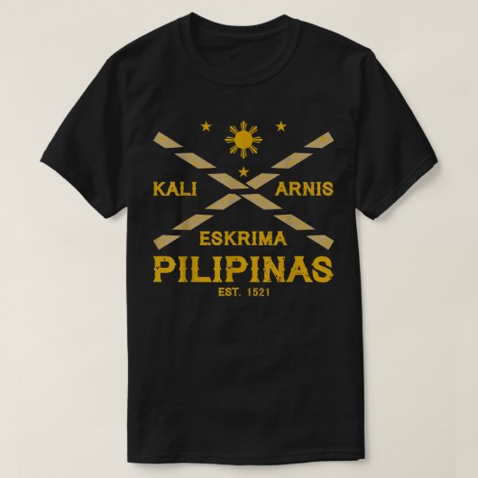 Filipino Martial Art Eskrima Kali Arnis T-shirt (Design voorkant)