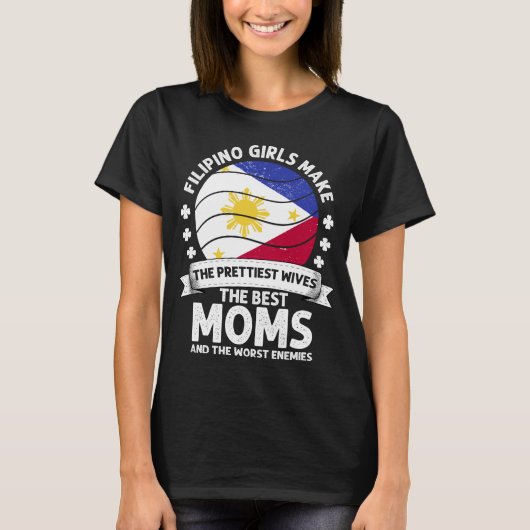 Filipino Mom Phillipines Mama Filipino American T-shirt (Voorkant)