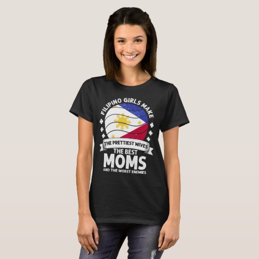 Filipino Mom Phillipines Mama Filipino American T-shirt (Voorkant volledig)
