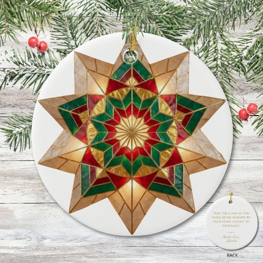 Filipino Parol Warmth and Joy Christmas Keramisch Ornament
