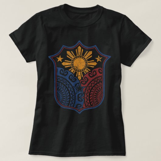 Filipino Pinoy Pride Mandala Tribal Proud Philipp T-shirt (Design voorkant)