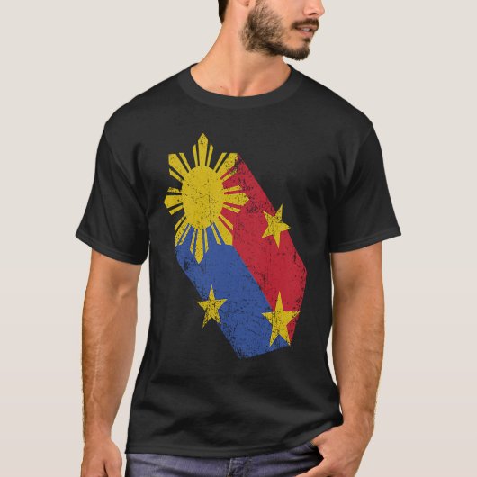Filipino Pride Philippine Flag Proud Pinoy Pinay P T-shirt (Voorkant)
