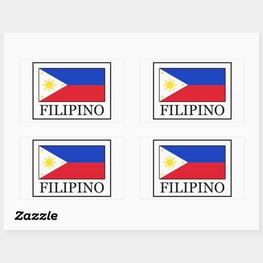 Filipino Rechthoekige Sticker (Vel)