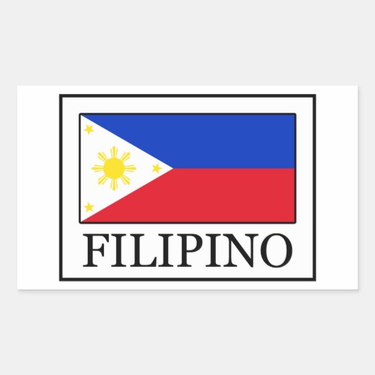 Filipino Rechthoekige Sticker (Voorkant)