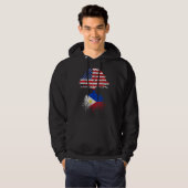 Filipino Roots American Grown Filipijnen USA Tree Hoodie (Voorkant volledig)