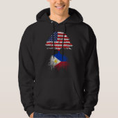Filipino Roots American Grown Filipijnen USA Tree Hoodie (Voorkant)