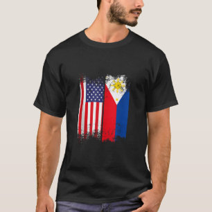 Filipino Roots American Grown Filippijnen Verenigd T-shirt