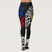 FILIPINO ROOTS Grijze belettering Leggings (Achterkant)