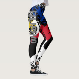 FILIPINO ROOTS Grijze belettering Leggings