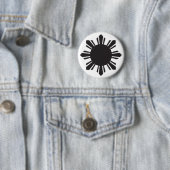 Filipino Sun - Black Ronde Button 5,7 Cm (In situ)