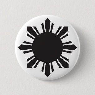 Filipino Sun - Black Ronde Button 5,7 Cm