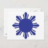 Filipino Sun - Blue Briefkaart (Voorkant / Achterkant)