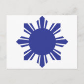 Filipino Sun - Blue Briefkaart (Voorkant)