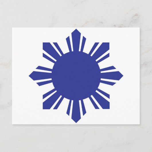 Filipino Sun - Blue Briefkaart (Voorkant)