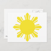 Filipino Sun - Geel Briefkaart (Voorkant / Achterkant)