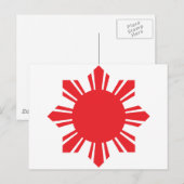 Filipino Sun - Red Briefkaart (Voorkant / Achterkant)