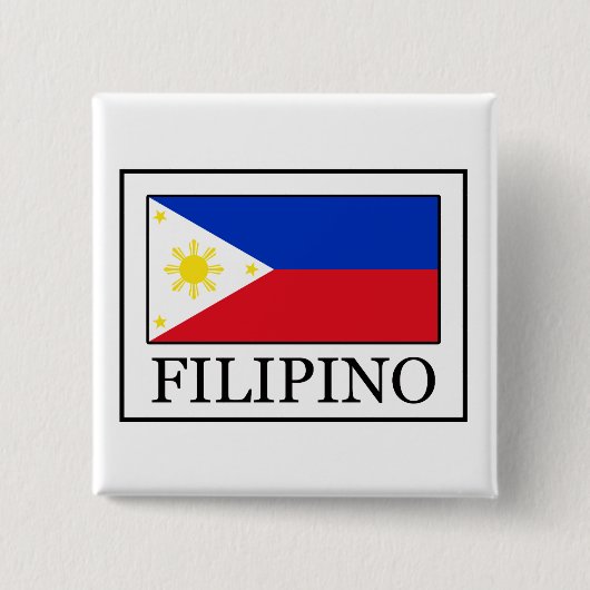 Filipino Vierkante Button 5,1 Cm (Voorkant)