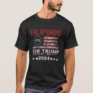 Filipino's voor Trump American en Filippijnen Patr T-shirt