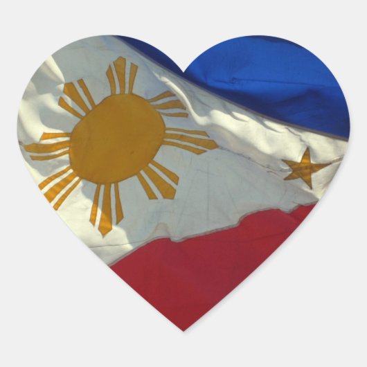 filipinovlag hart sticker (Voorkant)