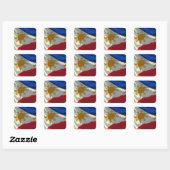 filipinovlag vierkante sticker (Vel)