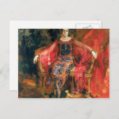 Filipp Malyavin - Portret van Alexandra Balashova Briefkaart (Voorkant / Achterkant)