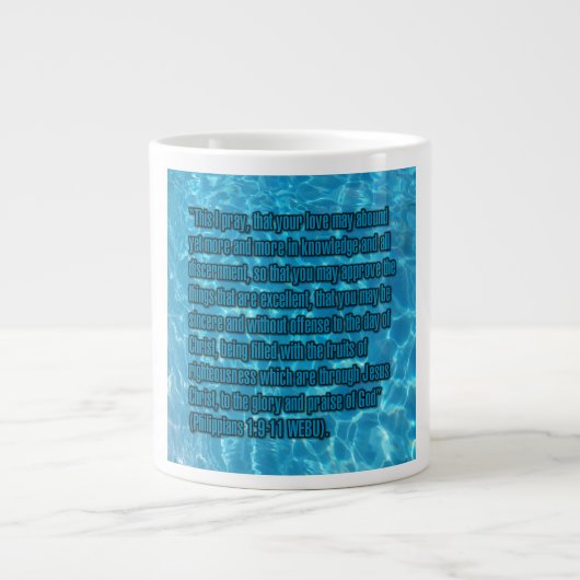 Filippensen 1:9-11 WEBU Mug Grote Koffiekop (Voorkant)