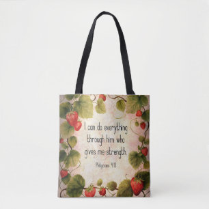 Filippensen 4:13 Bijbelvers op Timeless Design Tote Bag
