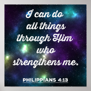Filippensen 4:13 Bijbelvers Poster