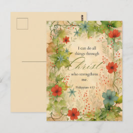 Filippensen 4:13 Ik Kan Alle Dingen Vintage Botan Briefkaart