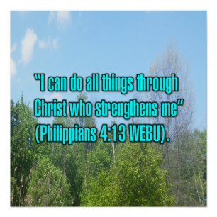 Filippensen 4:13 WEBU Perfect Poster
