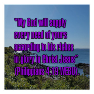 Filippensen 4:19 WEBU Perfect Poster