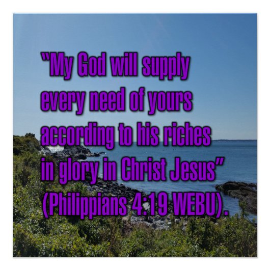 Filippensen 4:19 WEBU Perfect Poster (Voorkant)