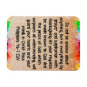 Filippensen 4:6-7 Bijbelvers  Magneet (Horizontaal)