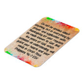 Filippensen 4:6-7 Bijbelvers  Magneet (Linkerzijde)