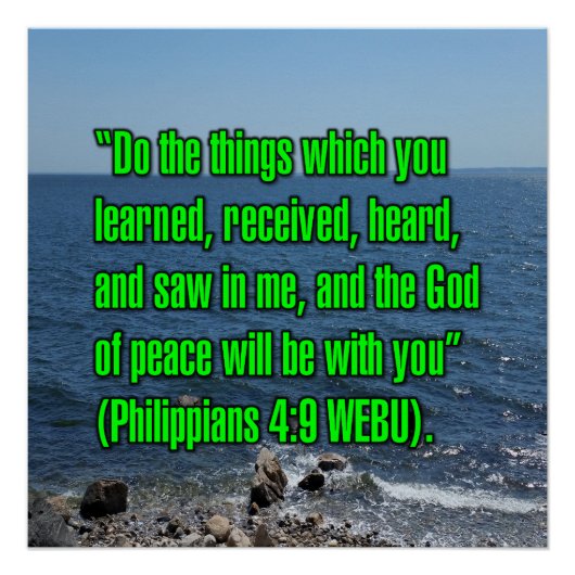 Filippensen 4:9 WEBU Perfect Poster (Voorkant)