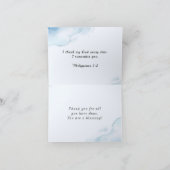 Filippenzen 1:2-3 Genade en vrede voor u Bijbel Bedankkaart (Binnen)