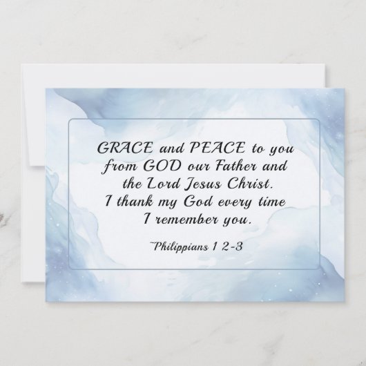 Filippenzen 1:2-3 Genade en vrede voor u, Kaart (Voorkant)