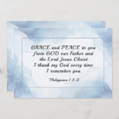 Filippenzen 1:2-3 Genade en vrede voor u, Kaart (Voorkant / Achterkant)