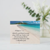 Filippenzen 1:2 Genade en vrede voor u, Bijbelvers Briefkaart (Staand voorkant)