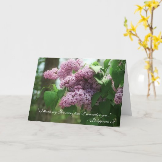 Filippenzen 1:3 Moederdag Lilacs Kaart (Gele Bloem)