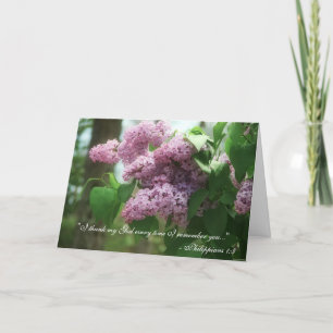 Filippenzen 1:3 Moederdag Lilacs Kaart