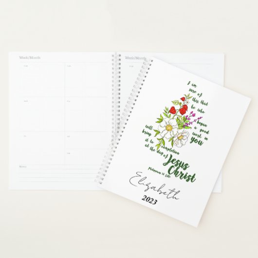 Filippenzen 1:6 gepersonaliseerd, aangepast jaar planner (Display)