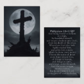 Filippenzen 2:8-11 KJV Kaarten - Doodkruis Visitekaartje (Voorkant / Achterkant)