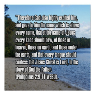 Filippenzen 2:9-11 WEBU Perfect Poster