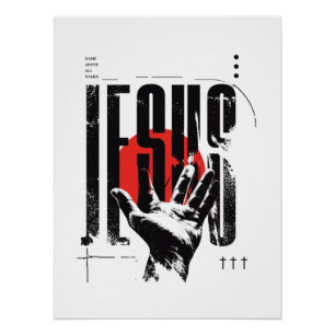 Filippenzen 2:9 Naam Boven Alle Namen Retro Grunge Perfect Poster