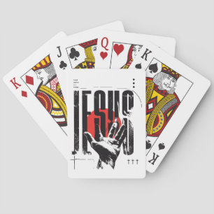 Filippenzen 2:9 Naam Boven Alle Namen Retro Grunge Pokerkaarten