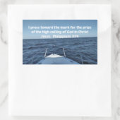 Filippenzen 3:14 Ik druk naar de mark Rechthoekige Sticker (Tas)